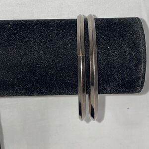 Two Thick Bangle Bracelets